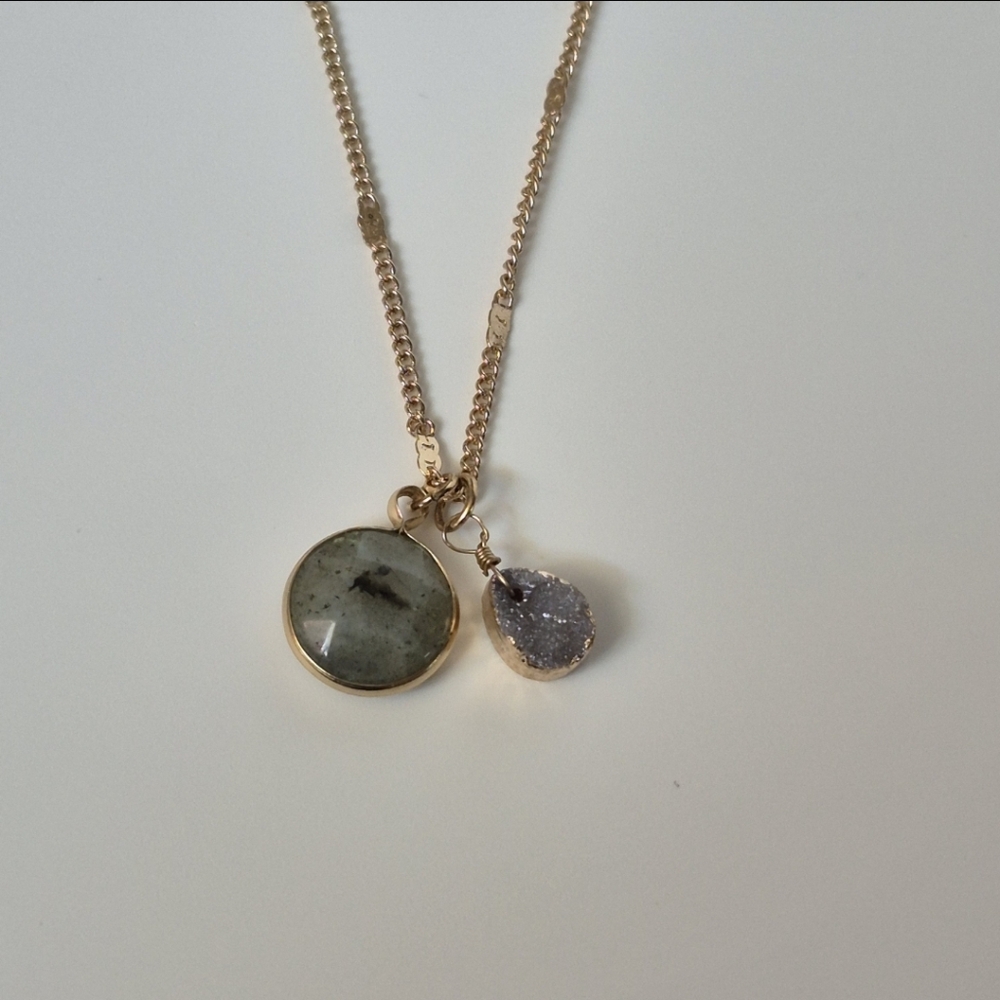 14k GP Gold Natural Gemstones Necklaces